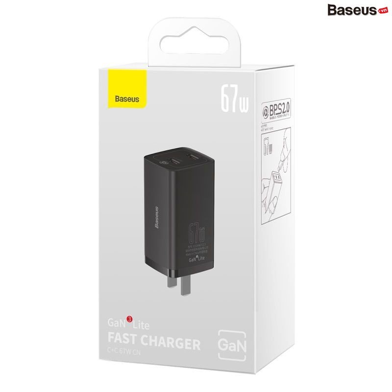 Bộ Sạc Nhanh Đa Năng Baseus GaN3 Lite Fast Charger 67W