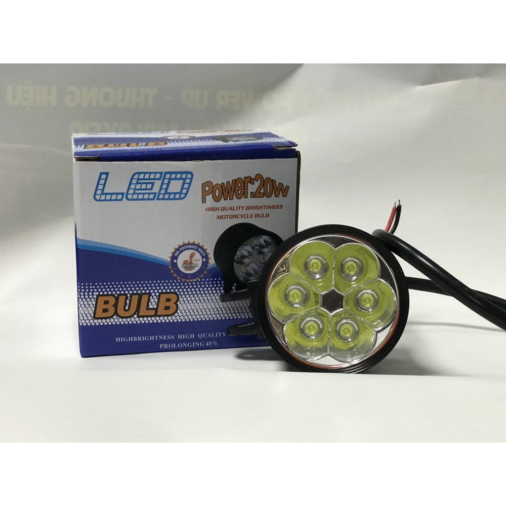 Đèn Led Trợ sáng L6 ngắn 3 chế độ siêu sáng cho xe máy