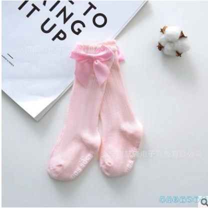 Tất dài đến đầu gối đính nơ đáng yêu thời trang cho bé gái