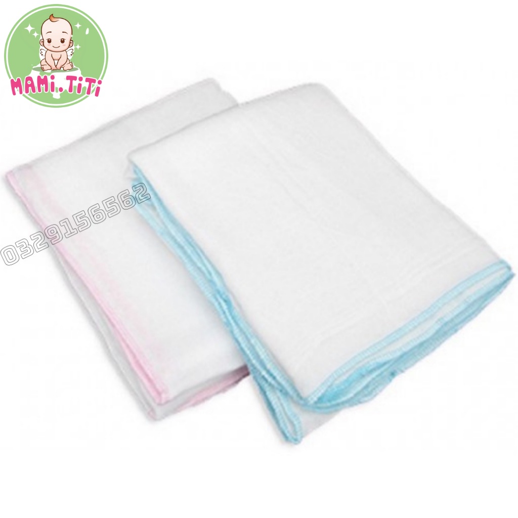 khăn tắm sợi tre KiBa trắng xuất Nhật 6 lớp kích thước 80cm x 80cm