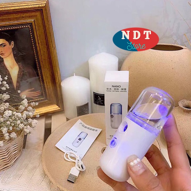 Máy Phun Sương Cầm Tay Mini Nano, Xịt Khoáng Mini Hỗ Trợ Cấp Nước Chăm Sóc Da