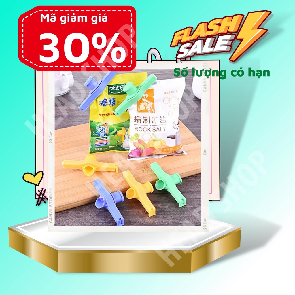 Kẹp Miệng Túi Có nắp Kẹp niêm phong túi thức ăn đa năng L5 HEAD SHOP