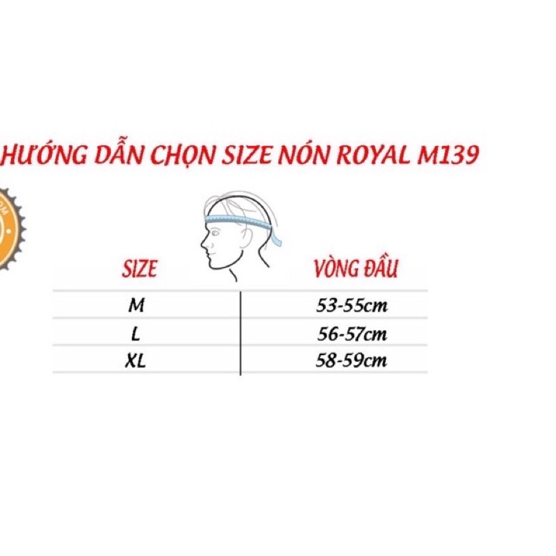 Nón bảo hiểm kính âm cao cấp kính khói ROYAL M139 (+ Balo chống trầy)