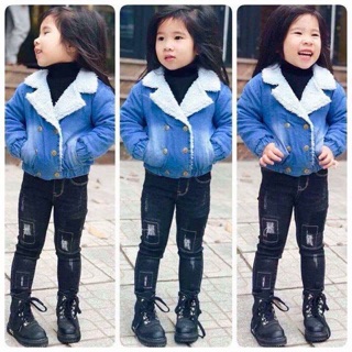 Áo bò lót lông cho bé