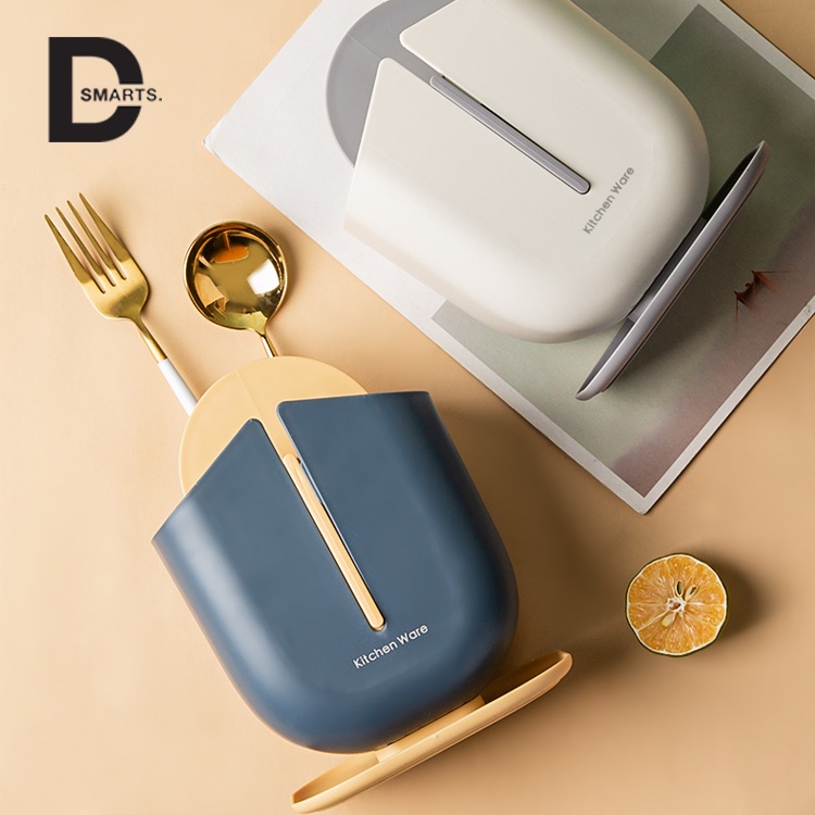 Hộp đựng đũa muỗng 4 ngăn cao cấp Khay đựng thìa đũa chống ẩm ướt