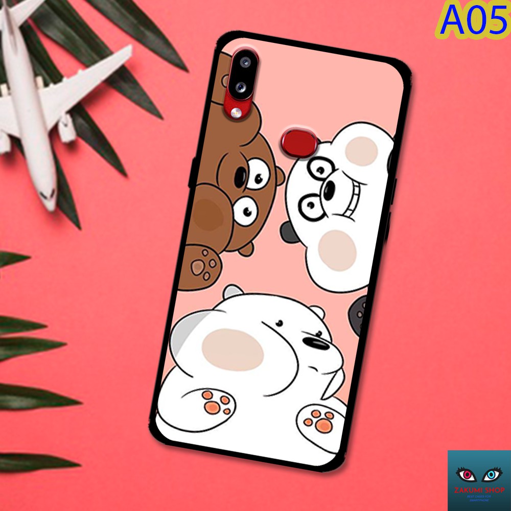 (❤️ FREESHIP ĐƠN 50 000❤️) Ốp lưng kính Samsung A10S A20 A30 M20 M30 in hình gấu We bare Bears CUTE các loại