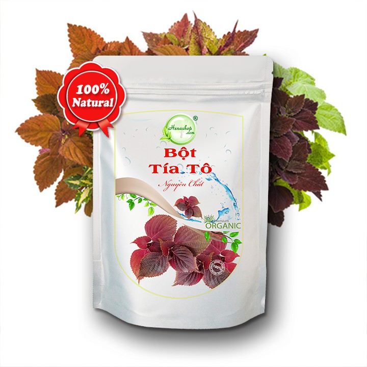 Bột Lá Tía Tô 100gr Giảm mụn và sẹo thâm - Henashop