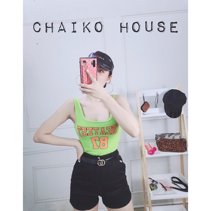 ÁO CROPTOP 2 DÂY BẢN TO XANH NEON 78 | BigBuy360 - bigbuy360.vn