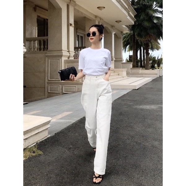 Quần Jeans Ống Rộng Snowee | HQ2051 | Lana Official