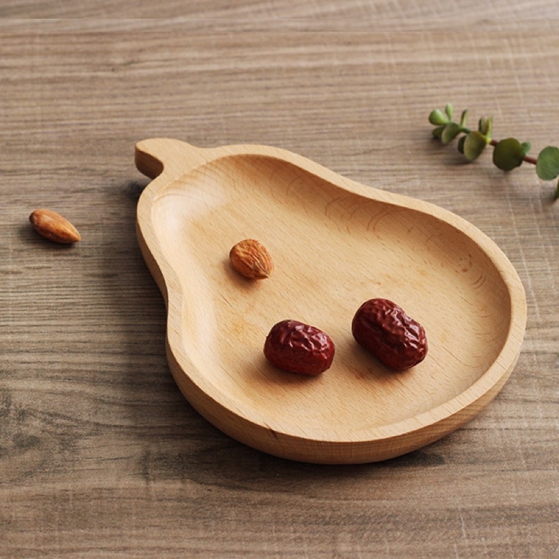 Khay gỗ sồi decor đựng đồ ăn dặm cho bé hình con vật gấu mèo thỏ