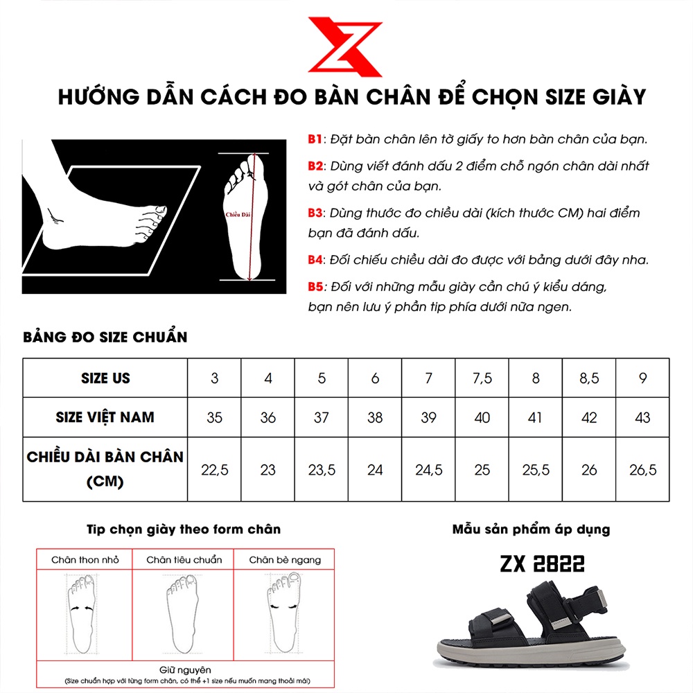 Giày Sandal nam nữ ZX 2822 Meta 2 quai ngang đế bằng Streetwear