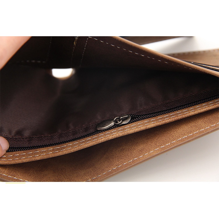 Ví nam  cao cấp bóp da pu siêu bền đẹp thời trang đựng tiền giá rẻ Có Ngăn Kéo Trong