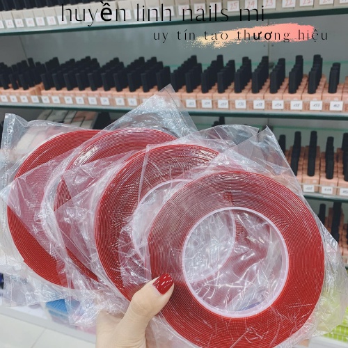 Băng dính đỏ, băng dính 2 mặt nail