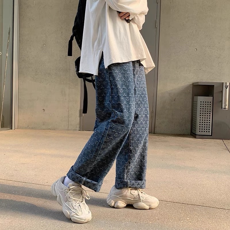 Quần Jean Baggy Nam In Họa Tiết 3S Cao Cấp - ống suông rộng, ulzzang - CÓ SẴN tại SHOP Cao Cấp | BigBuy360 - bigbuy360.vn