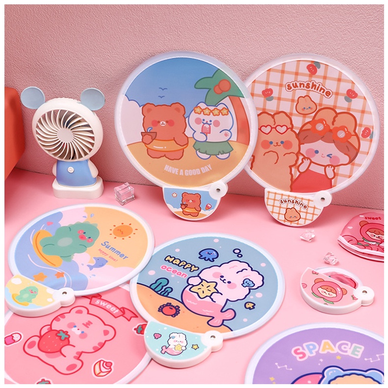 QUẠT TAY SIÊU CUTE CÓ TÚI