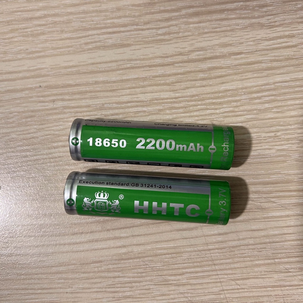 Pin Sạc Lithium HHTC 3.7V 18650 Dung Lượng Chuẩn 2200Mah