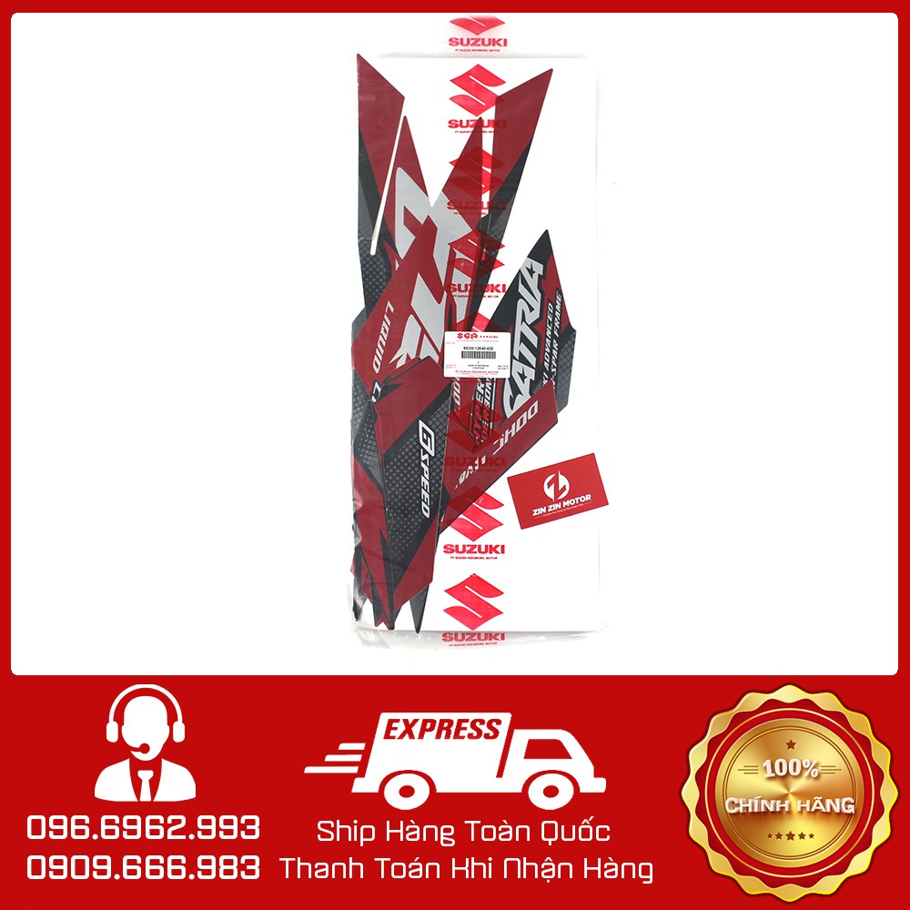 TEM SATRIA FI ĐỎ ĐEN BẠC 2018