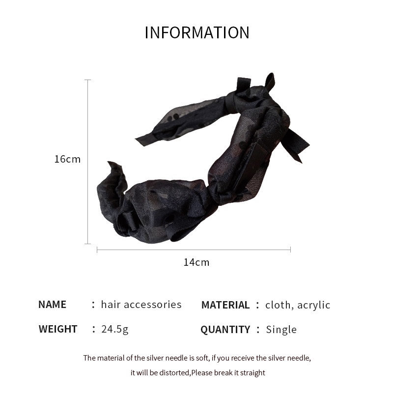 Băng Đô Cài Tóc Thắt Nơ Họa Tiết Chấm Bi Phong Cách Nhật Bản Cổ Điển Thời Trang Cho Nữ