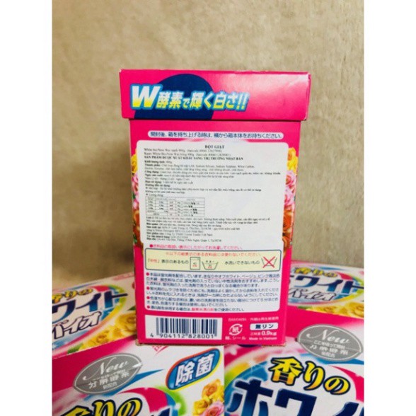 Bột Giặt WAI NHẬT BẢN hộp 900g, xanh hồng, sử dụng cho cả giặt tay và máy