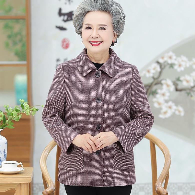 Áo bà ba, len nhung phù hợp với người trung niên và cao tuổi -mn9