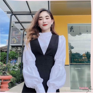 Set yếm đen cổ trụ-SY0155