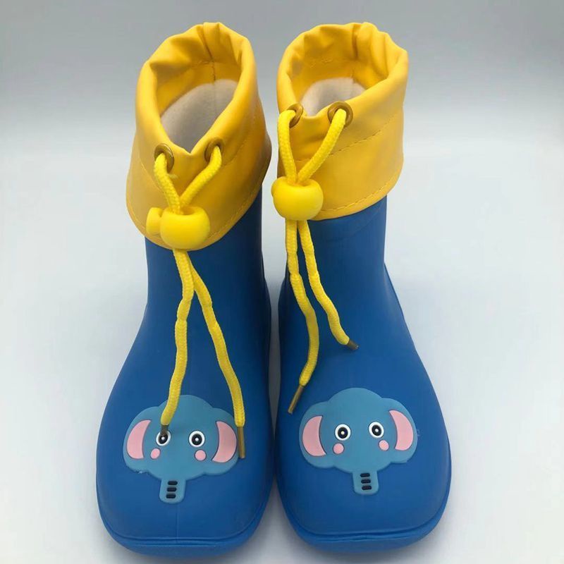 Giày Bốt Đi Mưa Chống Trượt Không Thấm Nước Hình Chú Vịt Vàng Dễ Thương Cho Bé