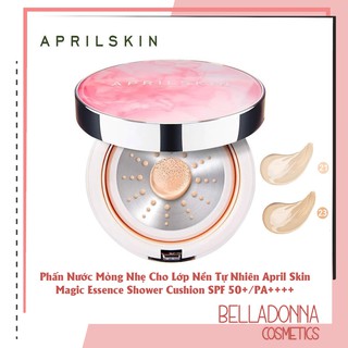 Phấn Nước Mỏng Nhẹ Cho Lớp Nền Tự Nhiên April Skin Magic Essence Shower Cushion SPF 50+/PA++++