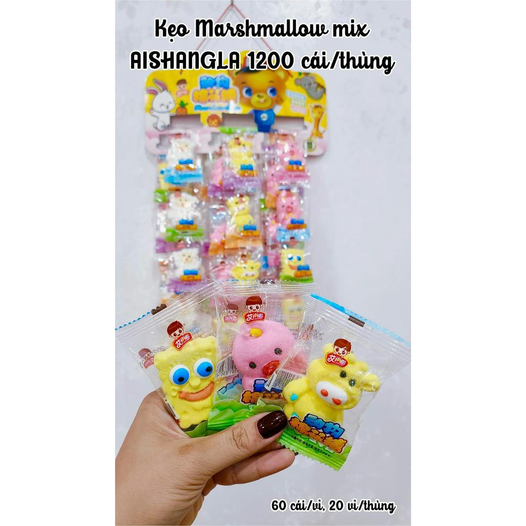 Combo 10 cái Kẹo Bông sữa Marshmallow Mix AISHANGLA Hoạt Hình Hỗn Hợp ngộ nghĩnh cute