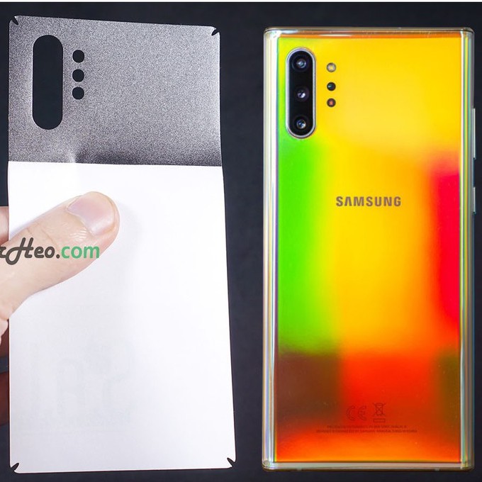 Skin Dán Mặt Sau Lưng Vân 3D Samsung Galaxy Note 10 - Note 10 Plus - Carbon, Hộp, Nhám, Dán Da