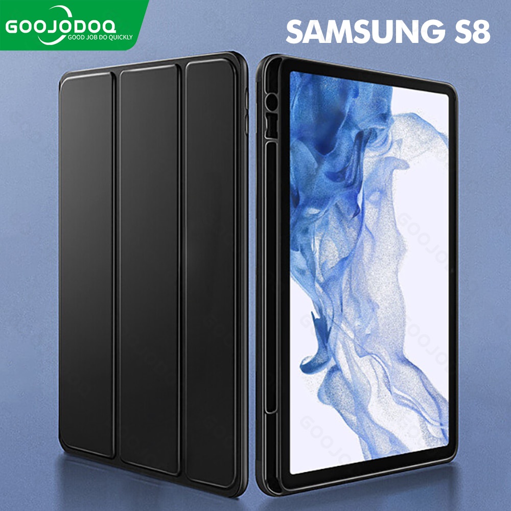 Bao Da Máy Tính Bảng Goojodoq Có Giá Đỡ Gập Ba Và Ngăn Đựng Bút Cảm Ứng Cho Samsung Galaxy Tab S8 2022