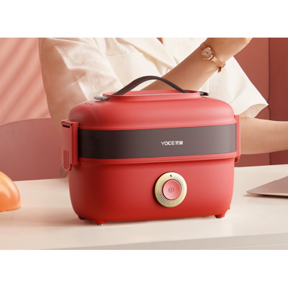 [Giá sập sàn] Hộp cơm cắm điện YOICE Y-FH13A 2 tầng 4 ngăn, nấu chín, hâm nóng, giữ nhiệt cho thức ăn | BigBuy360 - bigbuy360.vn