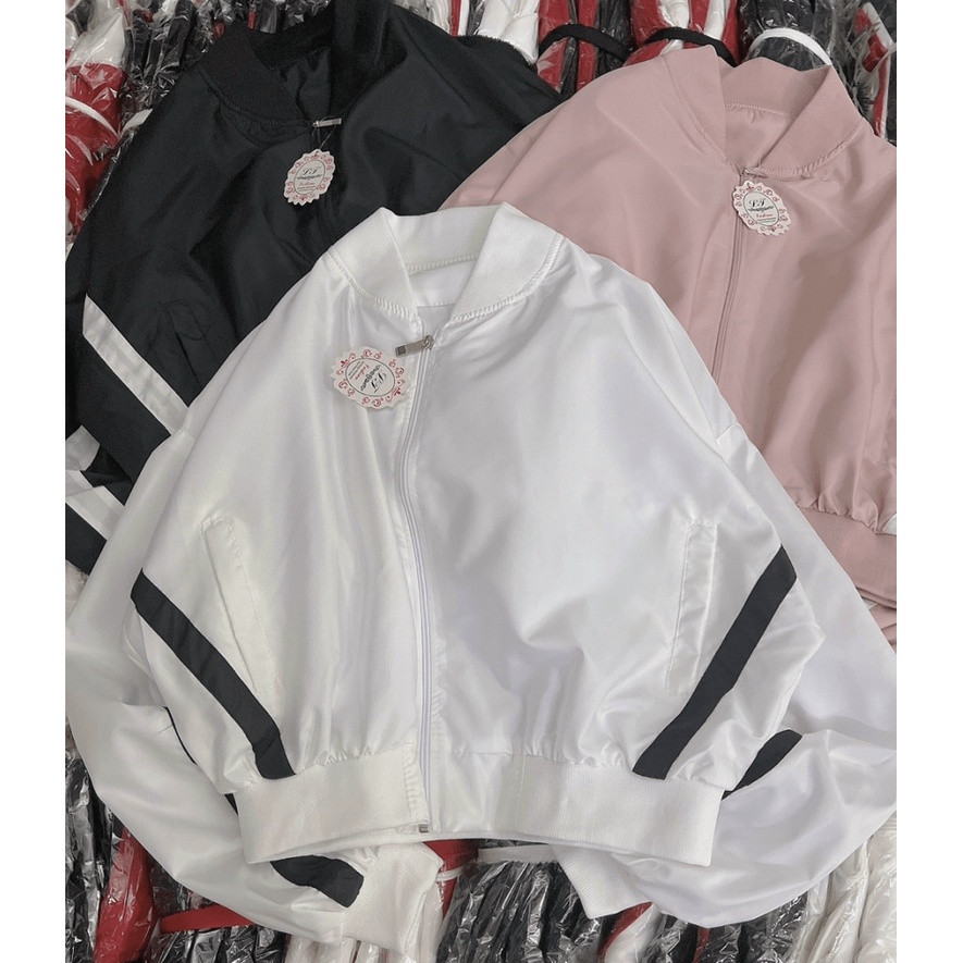 Áo Khoác Bomber Nữ Form Lửng Phối Sọc Cực Xinh Mẫu Mới Cực HOT  - ĐĂNG QUANG CLOTHER