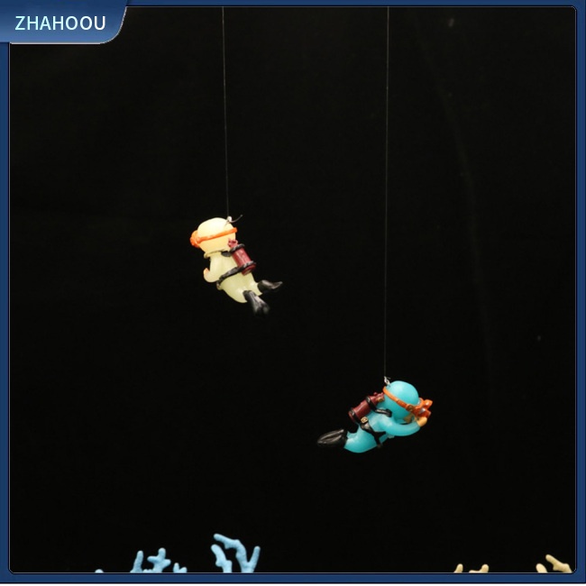 ☃Nhà☃ Đồ Trang Trí Bể Cá Hình Thợ Lặn Màu Dạ Quang