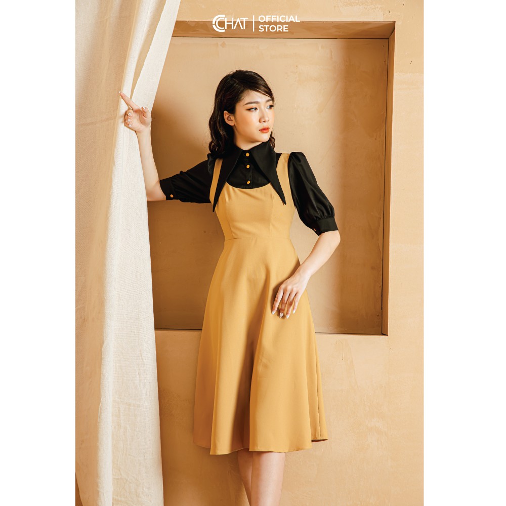 CCHAT Váy phối tay cổ kiểu | BigBuy360 - bigbuy360.vn