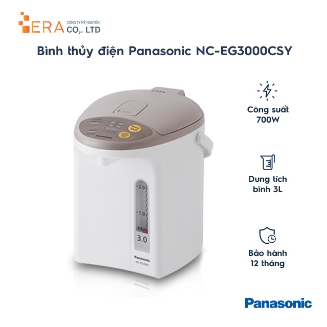 Bình thủy điện Panasonic PABT-NC-EG3000CSY 3L