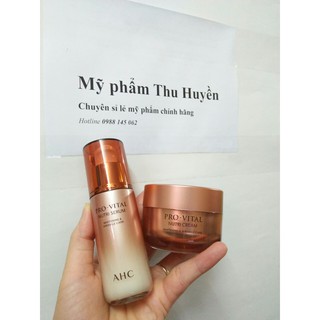 Set kem và tinh chất dưỡng trắng da pro-vita nutri serum ahc