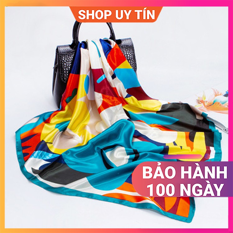 [NowShip - Giao Ngay] Khăn Turban Lụa Quàng Cổ Nữ Đẹp - Khăn Bandana Đa Năng (90cm x 90cm)