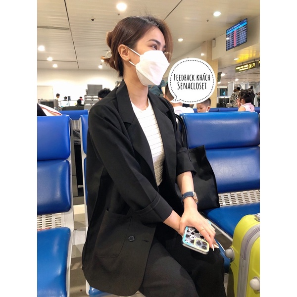 Áo Blazer Trơn 1 lớp Quảng châu Style Ulzzang Hàn Quốc ( Ảnh thật/ Video)