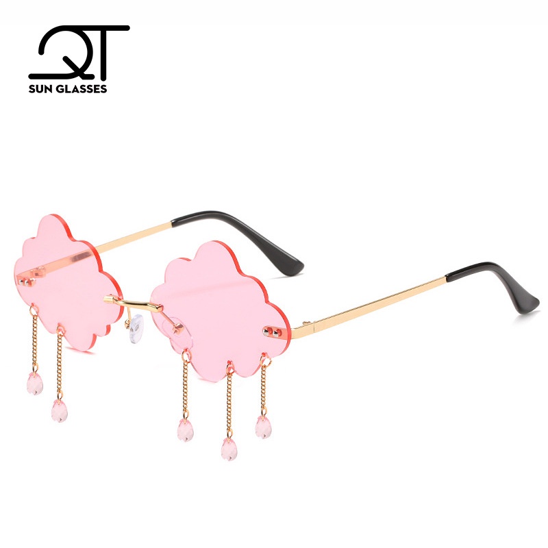 Mới Kính Mát Không Gọng Hình Đám Mây Giọt Nước Thời Trang