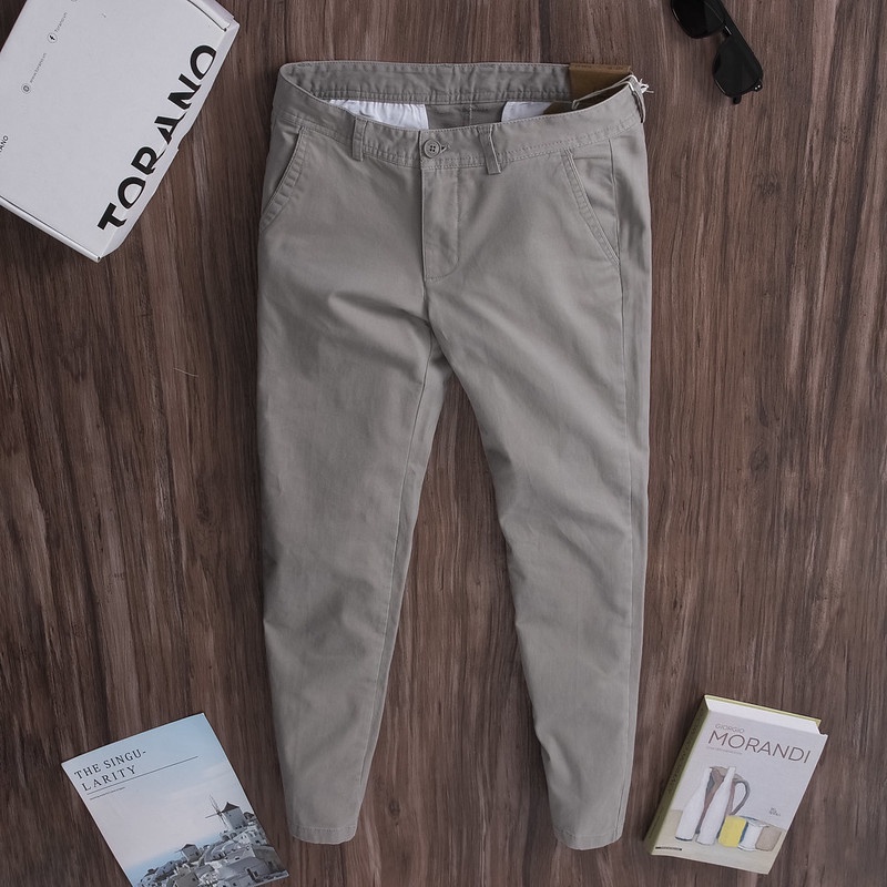 Quần kaki nam TORANO dáng dài basic túi lé chất vải cao cấp, không phai màu DABK602