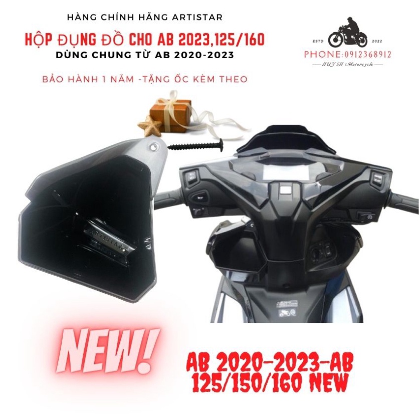 Hộc Đựng Đồ xe AB đời 2020 đến 2023 AB 125/150/160 chính hãng artistar