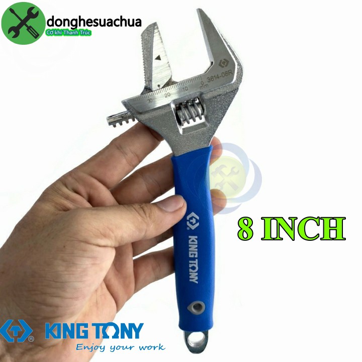 Mỏ lết Kingtony 3614-08R cán bọc nhựa