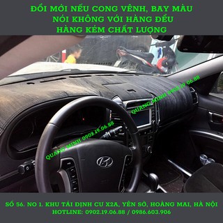 Thảm taplo vân gỗ sang trọng xe hyundai santafe 2006-2012