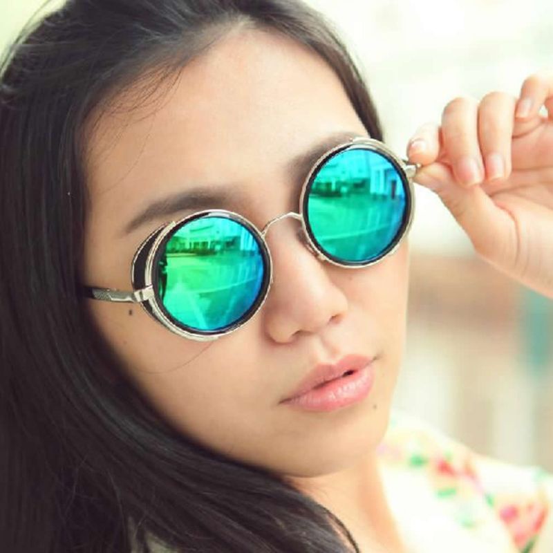 Kính Râm Gọng Tròn Phong Cách Steampunk 50s Cổ Điển
