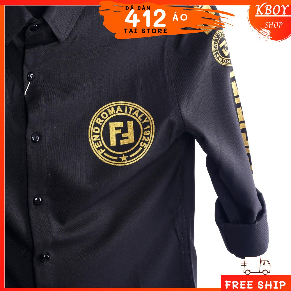 Áo sơ mi tay dài cổ bẻ ,họa tiết ngang vai, logo cao cấp, hàng quãng châu,Sang trọng,lịch lãm,unisex,bigsize 70kg - 2917 | BigBuy360 - bigbuy360.vn