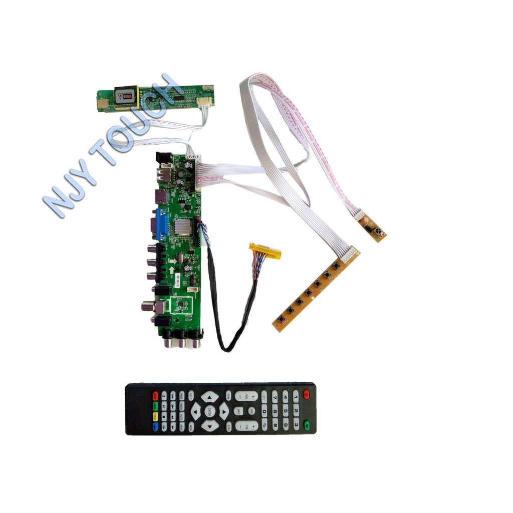 Combo bo Tivi đa năng có DVB-T2, HDMI, RF, AV, VGA cho màn hình laptop LP141WX3 1280x800 1024x768