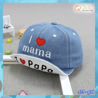 <CÓ QUÀ TẶNG>MŨ LƯỠI TRAI "CON YÊU BA MẸ" CỰC XINH