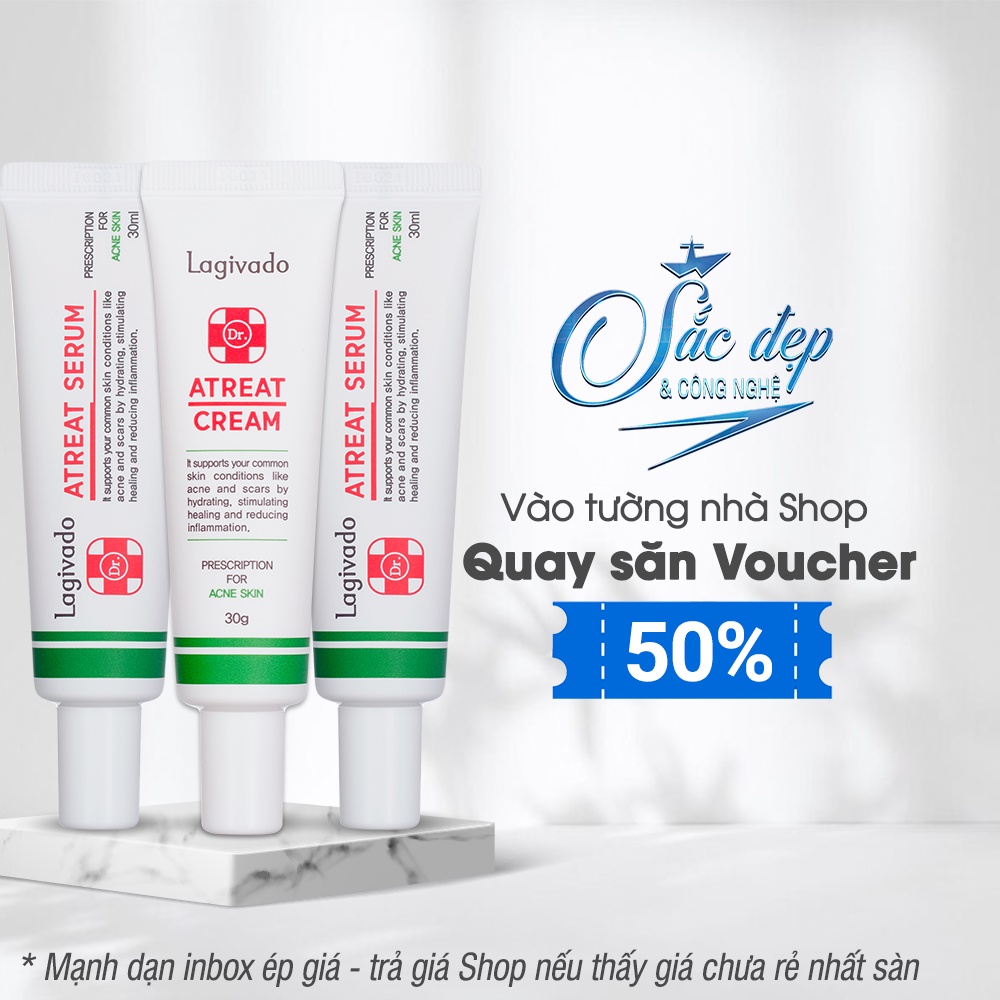 Bộ chăm sóc da mụn Lagivado gồm serum ngừa thâm mụn và kem chấm mụn giảm sưng nhanh