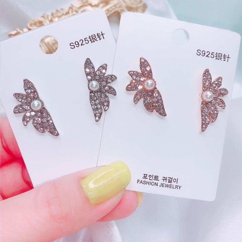 bông tai cánh hoa dễ thương, khuyên tai hình hoa phong cách hàn quốc