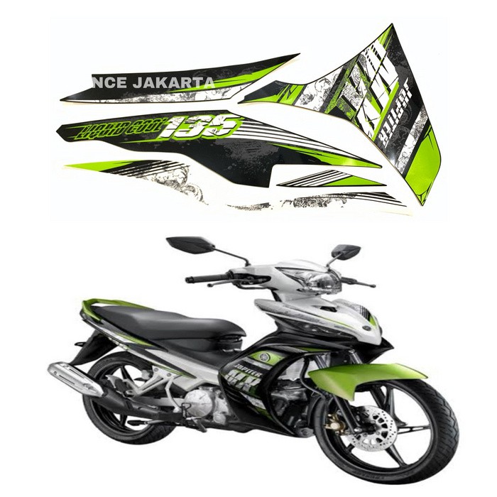 Miếng Dán Trang Trí Xe Yamaha Jupiter Mx 2013 Màu Xanh Đen